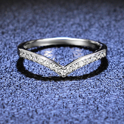 Curved Wishbone Pavé Ring – 925 Sterling Silver - Photo 11 | Pinky Promise