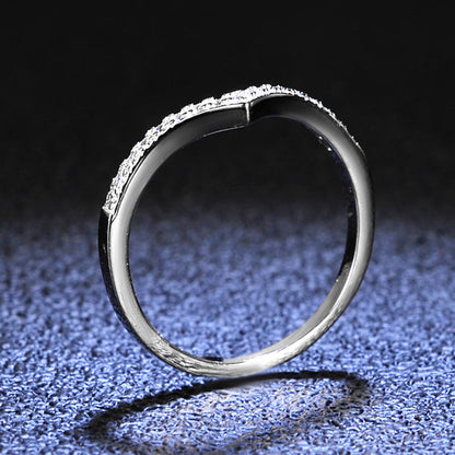 Curved Wishbone Pavé Ring – 925 Sterling Silver - Photo 5 | Pinky Promise
