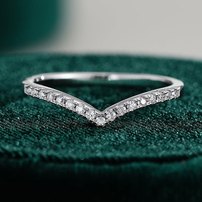 Curved Wishbone Pavé Ring – 925 Sterling Silver - Photo 6 | Pinky Promise