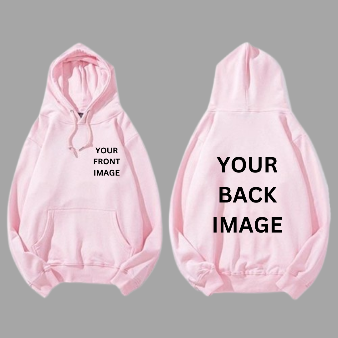 Custom Image Hoodie front and back - Close Up | Pinky Promise