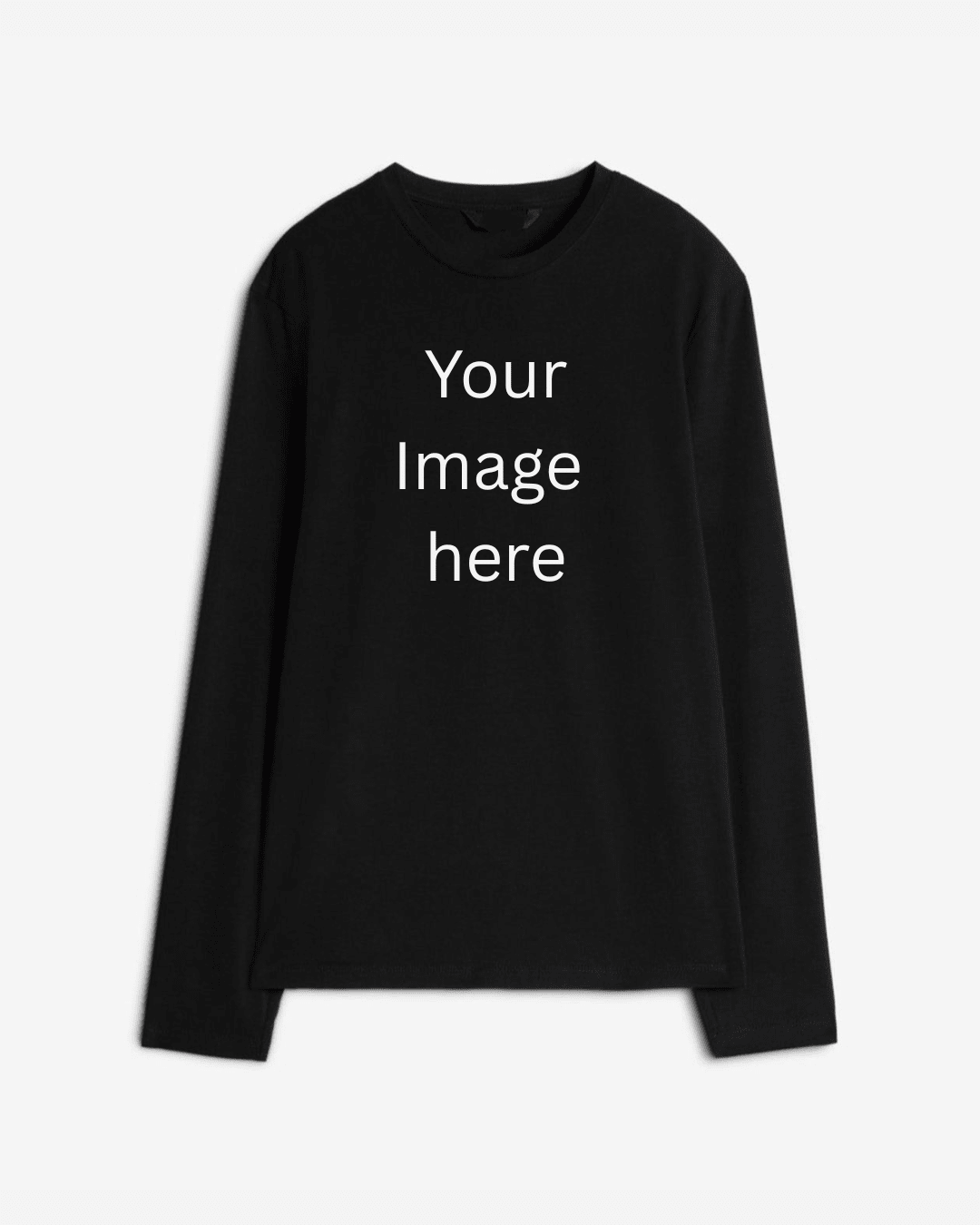 Custom Image Long Sleeve Cotton T-shirt - Close Up | Pinky Promise