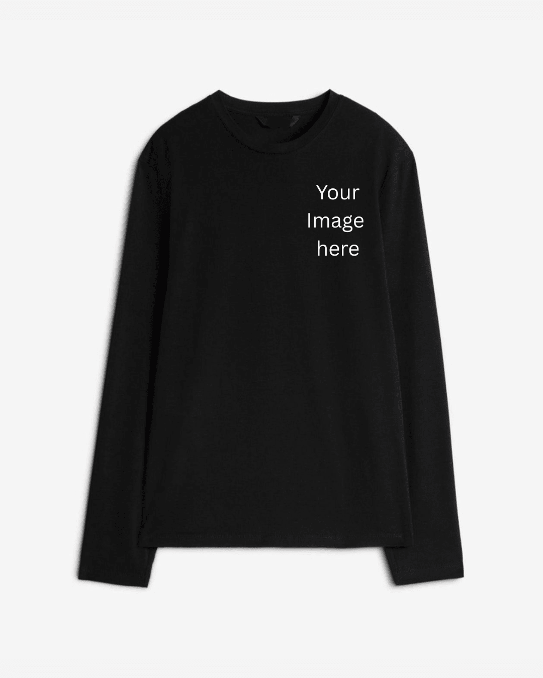 Custom Image Long Sleeve Cotton T-shirt - Close Up | Pinky Promise