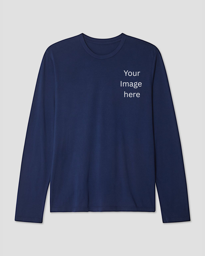 Custom Image Long Sleeve Cotton T-shirt | Pinky Promise