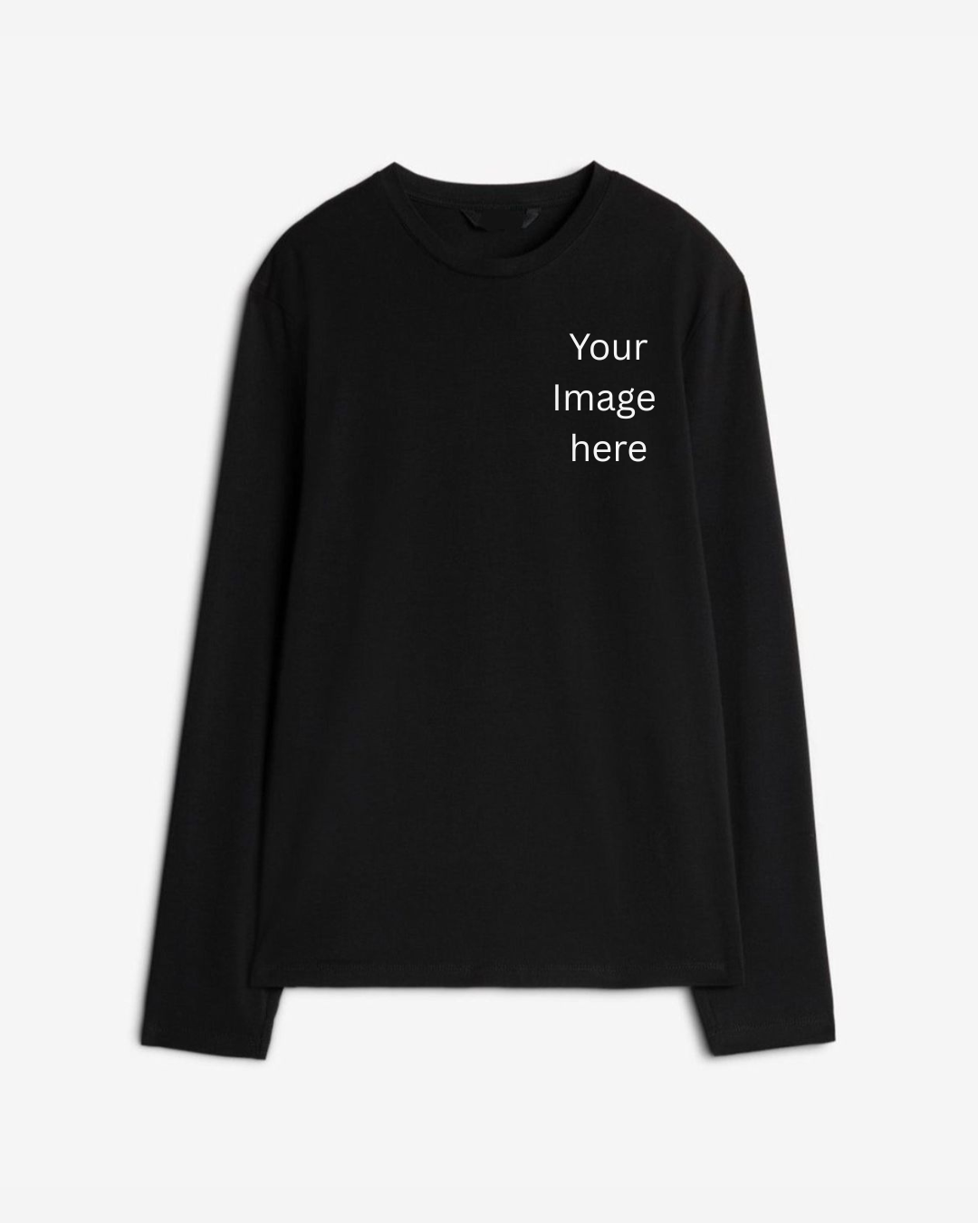 Custom Image Long Sleeve Cotton T-shirt - Close Up | Pinky Promise