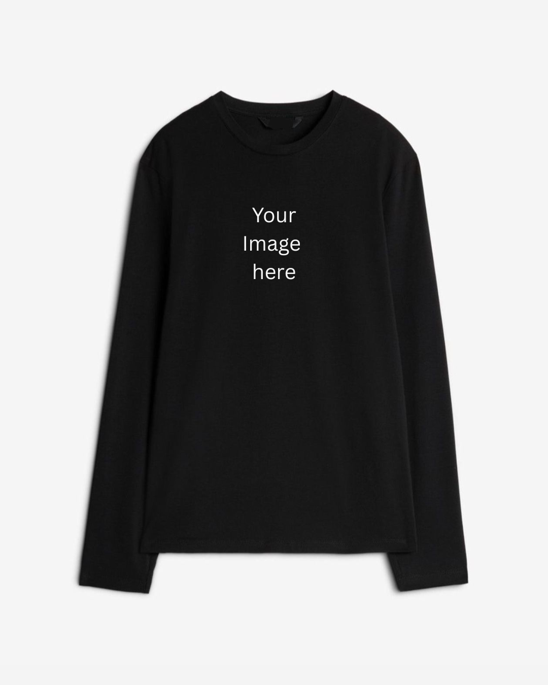 Custom Image Long Sleeve Cotton T-shirt - Close Up | Pinky Promise