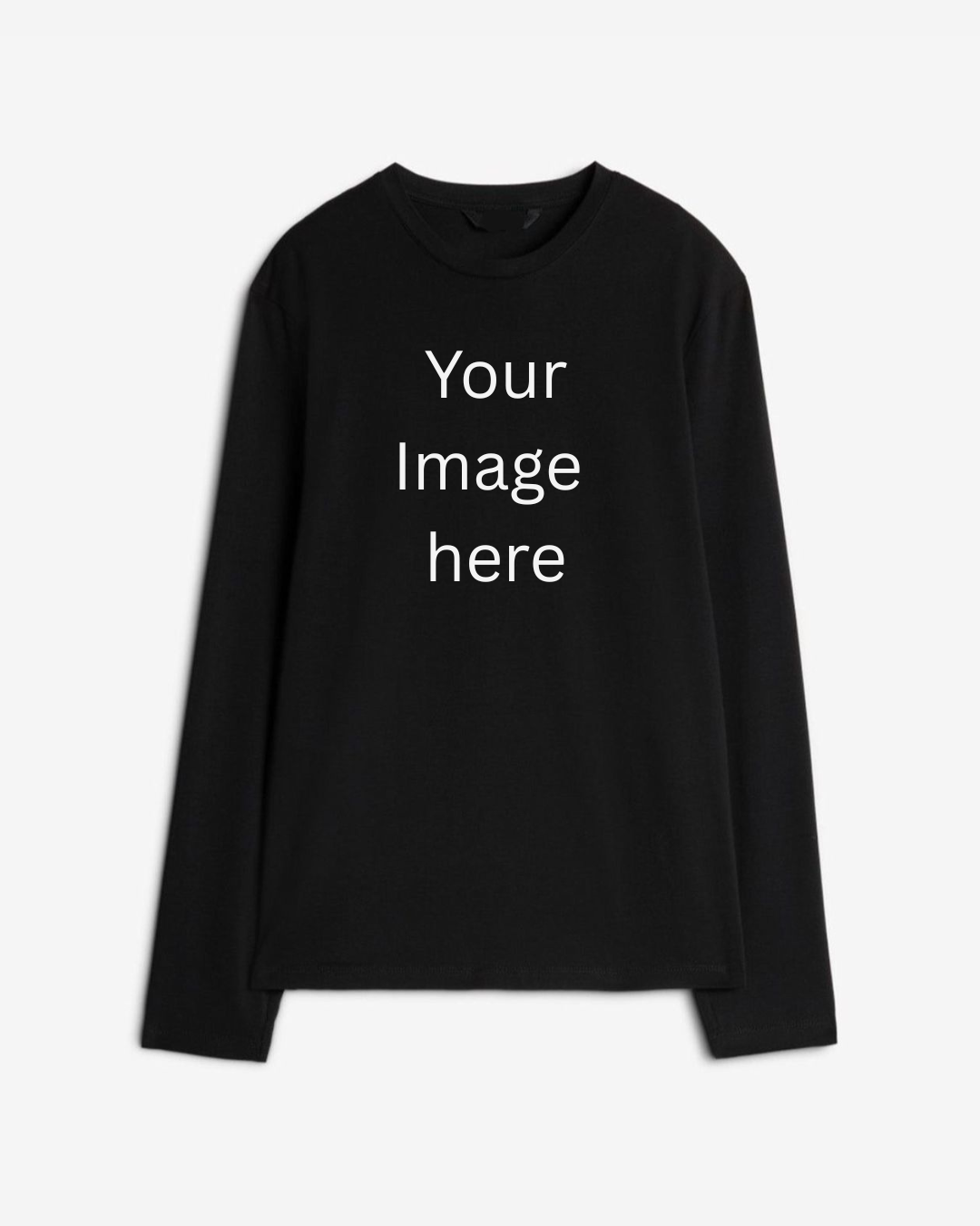 Custom Image Long Sleeve Cotton T-shirt - Close Up | Pinky Promise