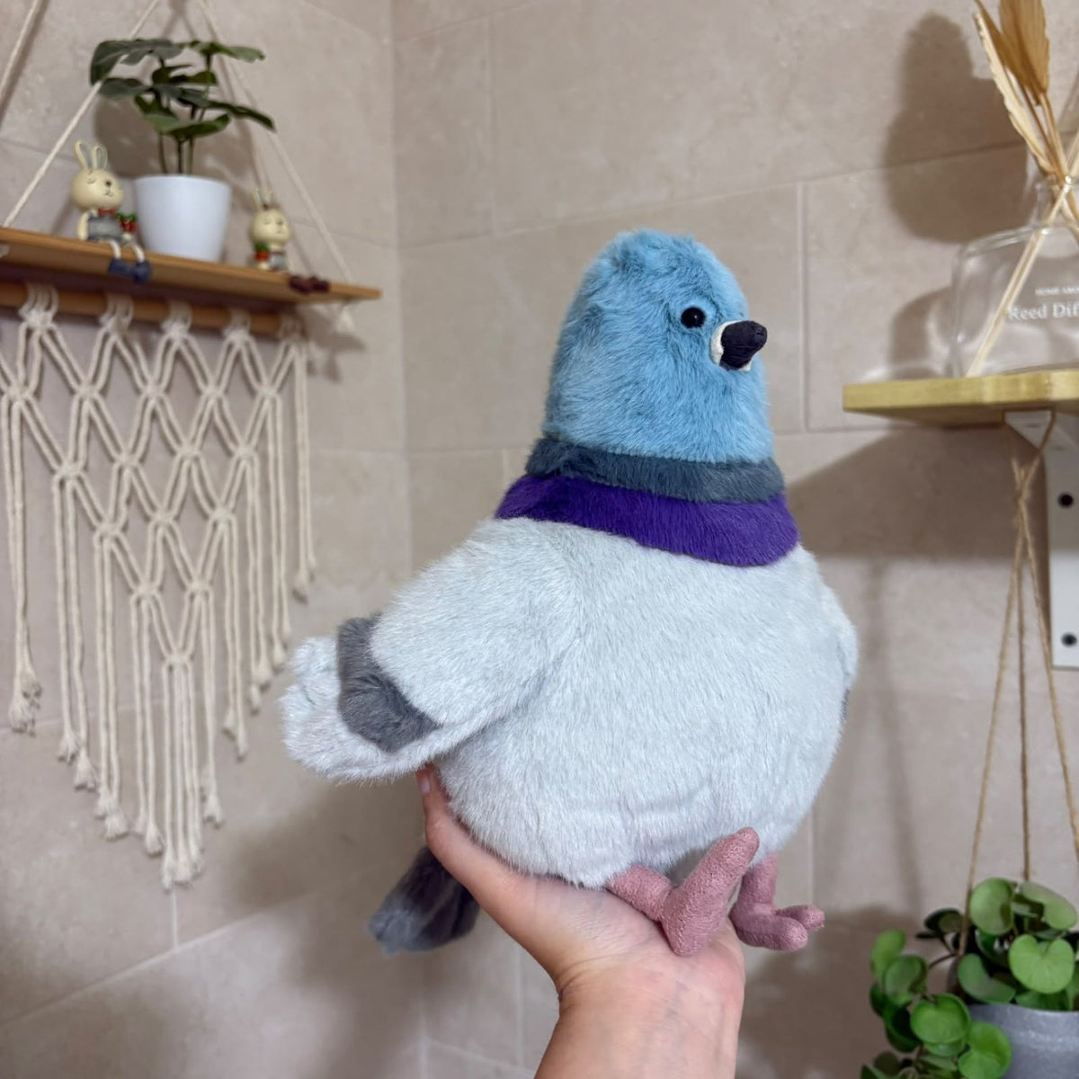 Cute Pigeon Plush Toy – Soft Chubby City Bird Stuffed Animal & Desk Decor - Pinky Promise