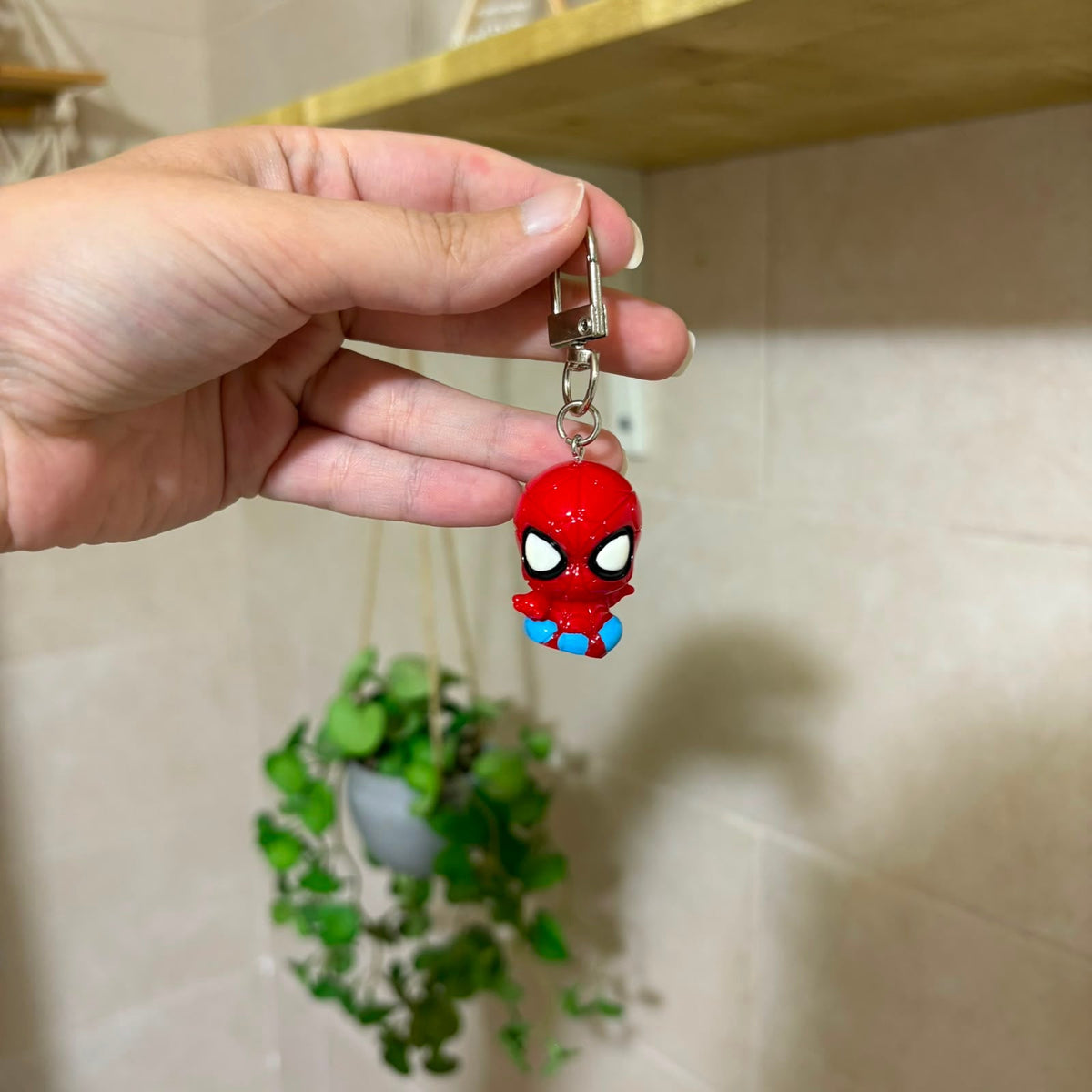 Cute Spider-Man Keychain - Close Up | Pinky Promise