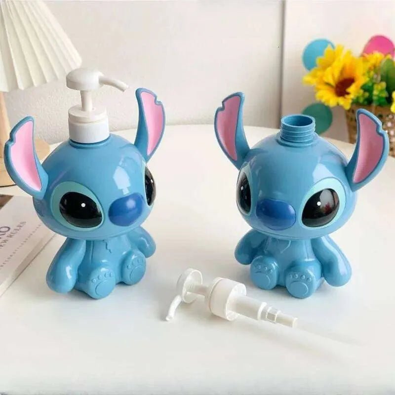 Cute Stitch Soap Dispenser – 750ml Plastic Pump Bottle for Bathroom & Kitchen | Pinky Promise