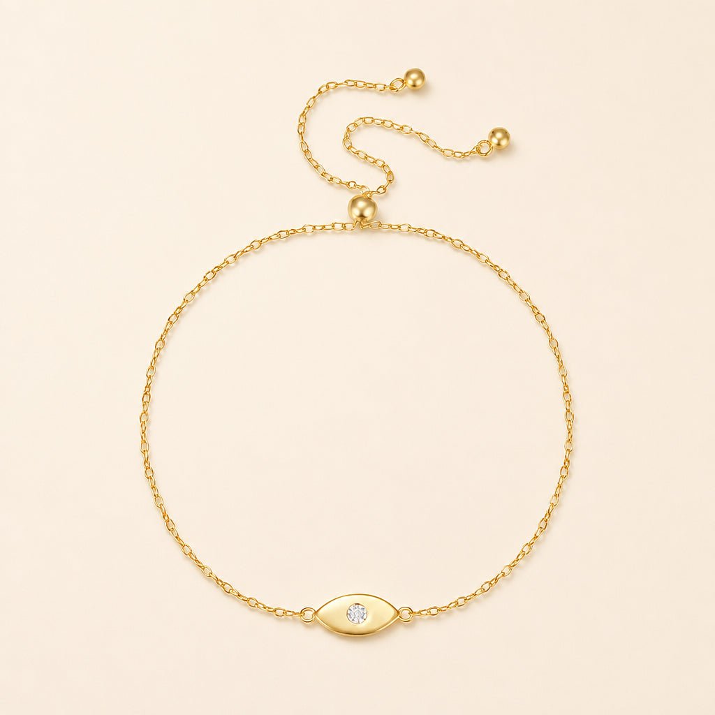 Buy Evil Eye Charm Bracelet – 925 Sterling Silver, Gold Plated at Pinky Promise