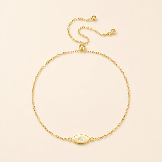 Buy Evil Eye Charm Bracelet – 925 Sterling Silver, Gold Plated at Pinky Promise