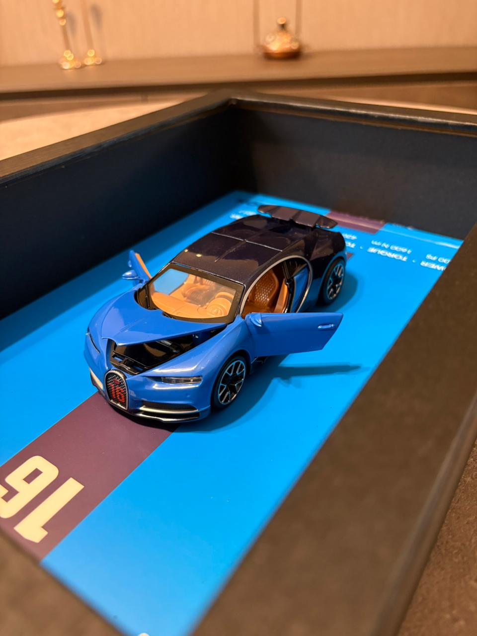 Blue Bugatti Veyron 3D Frame  – 32cm x 23cm