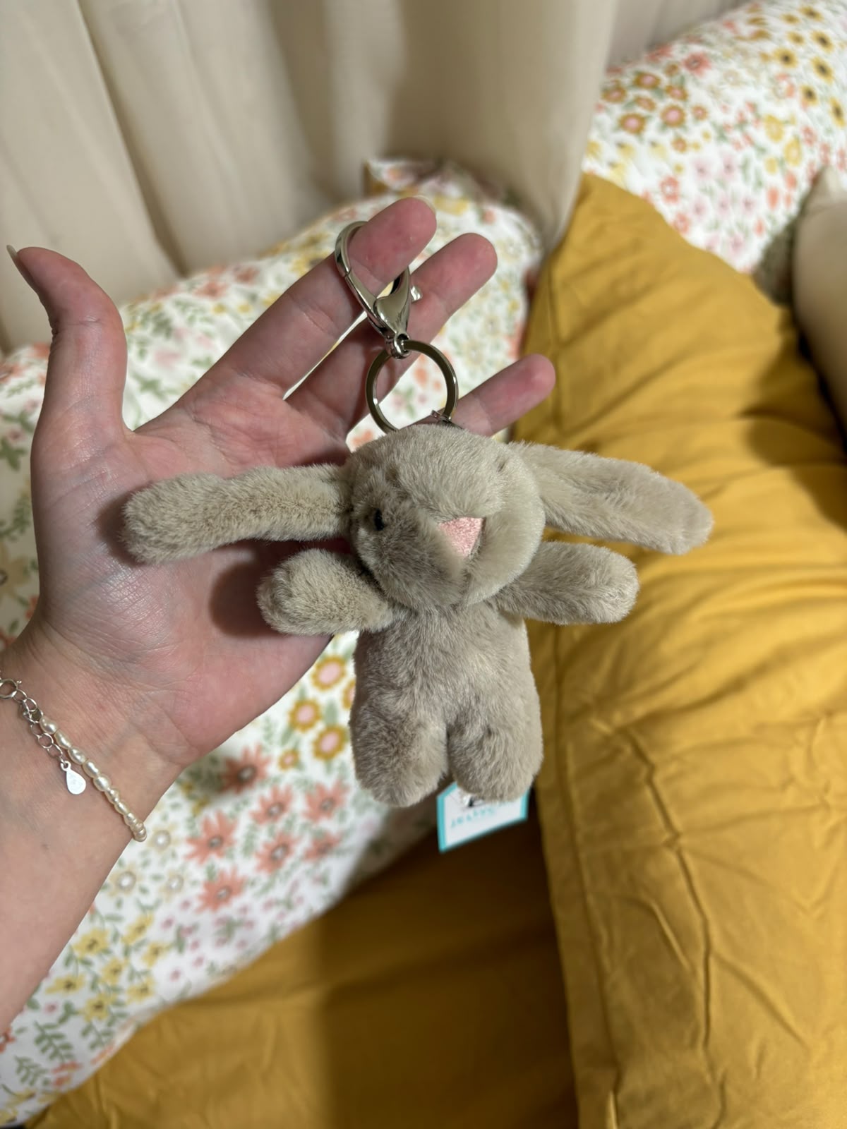 Mini Bunny plush keychain - 10 cm