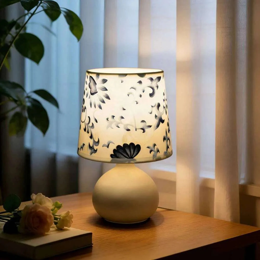 Floral blue and white table Lamp - Photo 7 | Pinky Promise