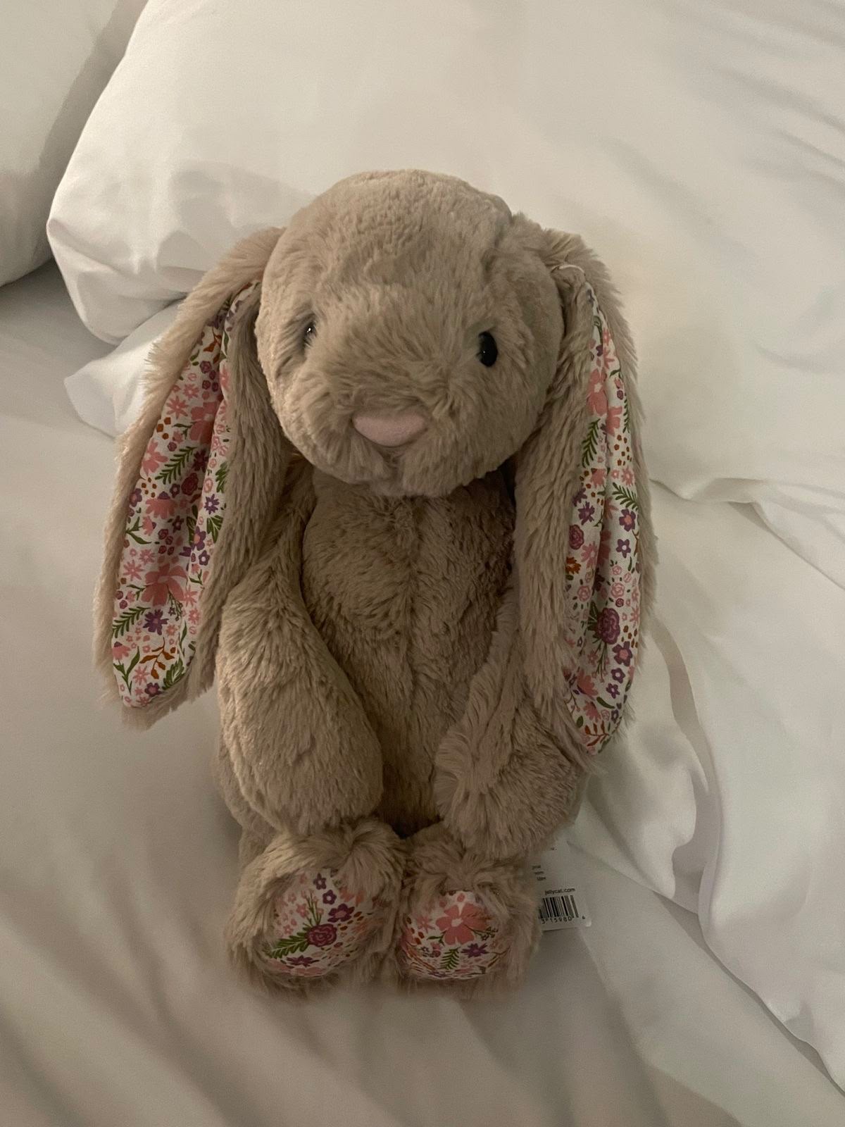 Floral Bunny plush - Biege - 30 cm - Close Up | Pinky Promise