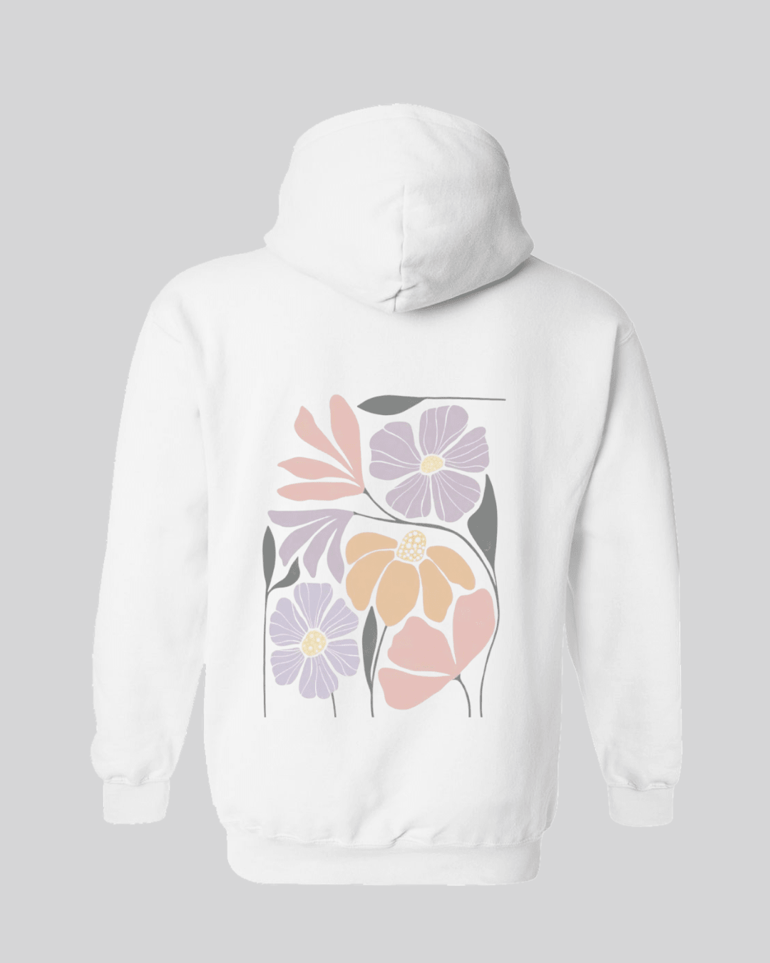 Floral hoodie - Back print - Close Up | Pinky Promise