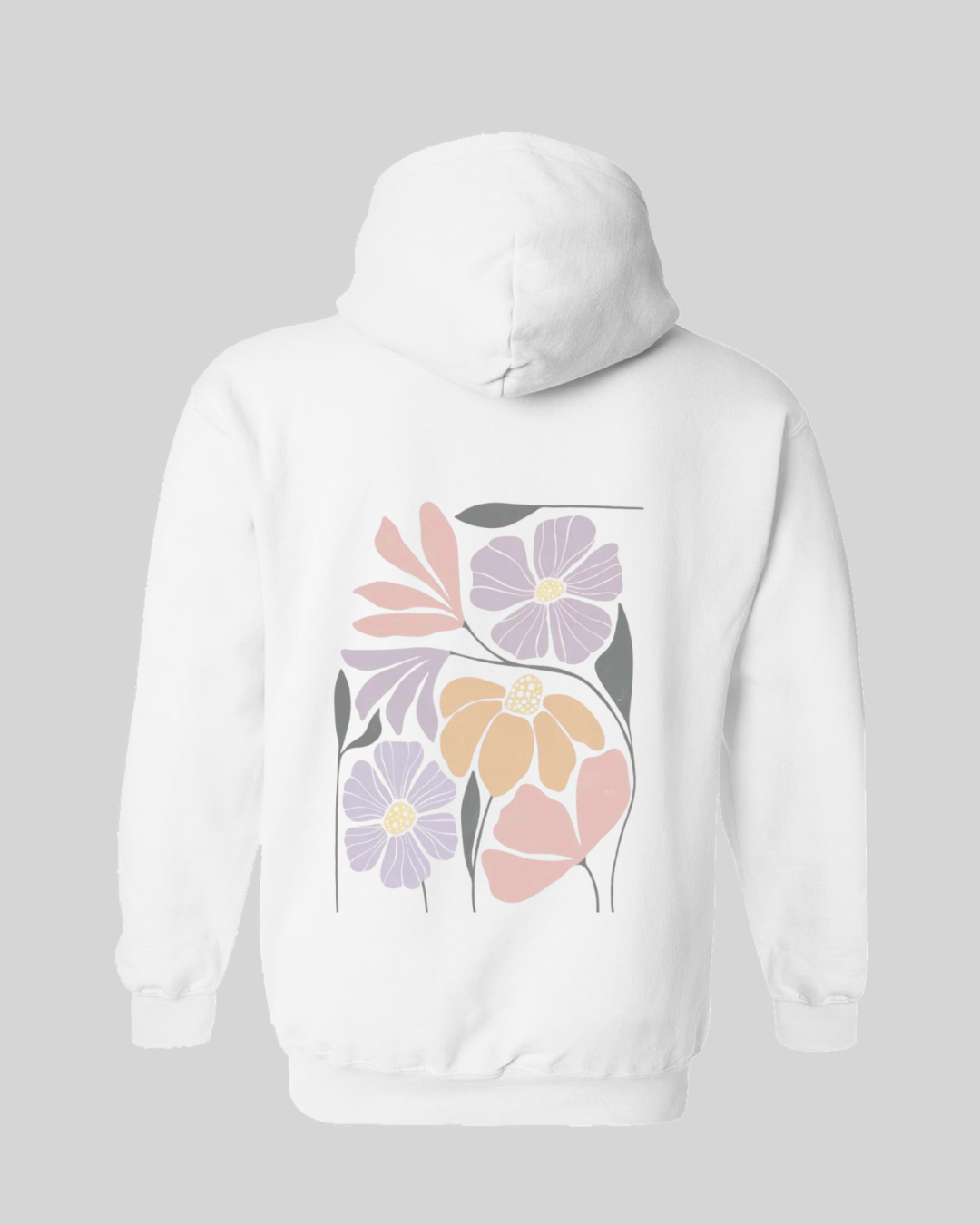 Floral hoodie - Back print - Close Up | Pinky Promise