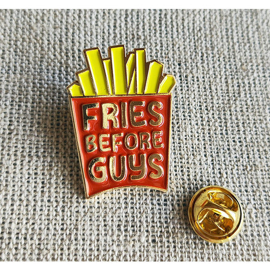 Buy Fries before guys Enamel Pin at Pinky Promise