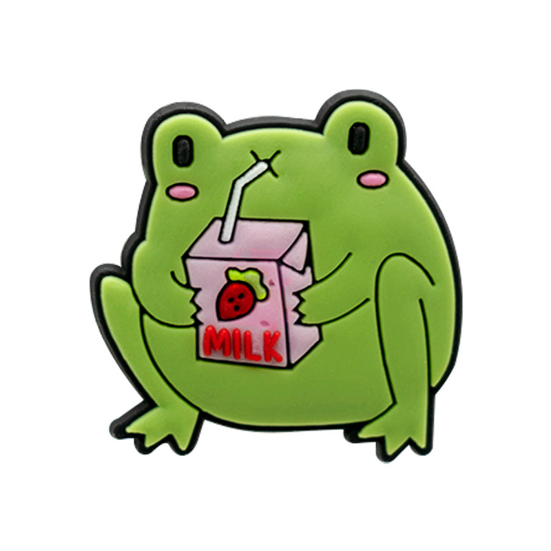 Buy Frog Drinking Strawberry Milk charm at Pinky Promise