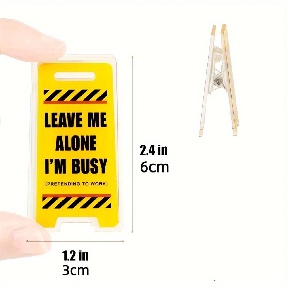 Funny Acrylic Desk Sign,Leave Me Alone, I'm Busy | Pinky Promise