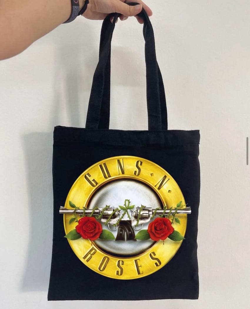 Buy Guns and roses tote bag at Pinky Promise