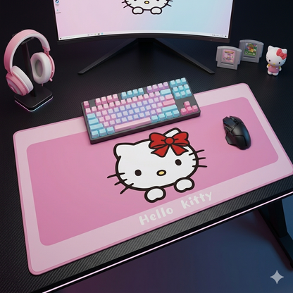 Hello kitty desk mat ( 90cm * 40cm ) | Pinky Promise