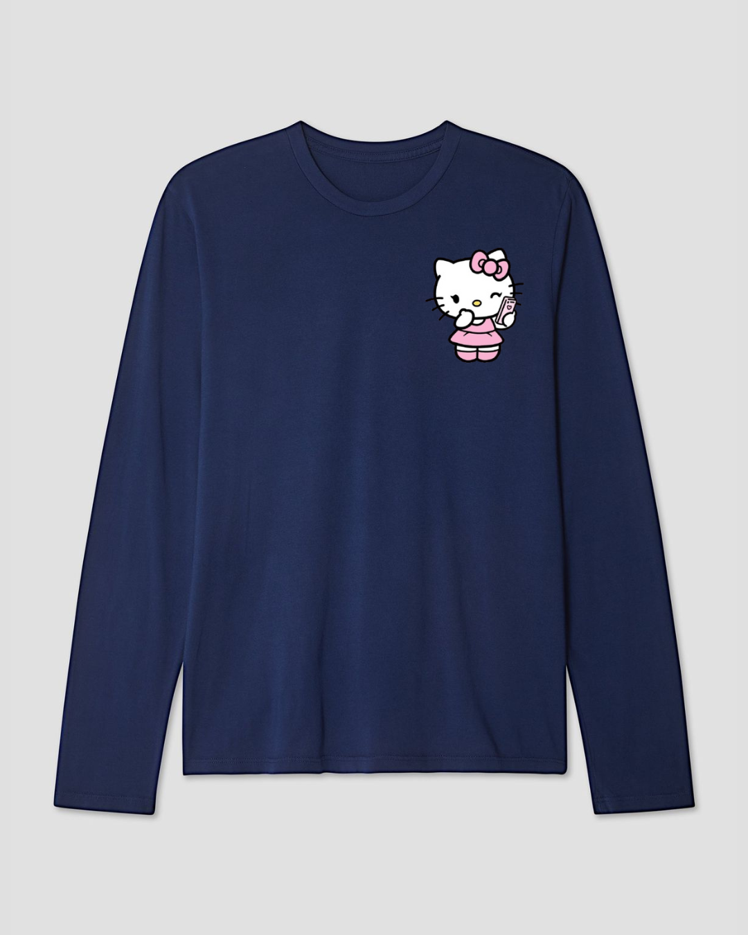 Hello kitty Long Sleeve Cotton T-shirt - Close Up | Pinky Promise