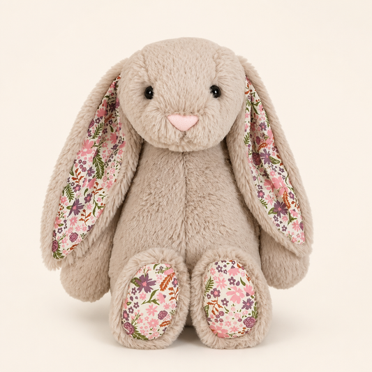 Floral Bunny plush - Biege - 30 cm