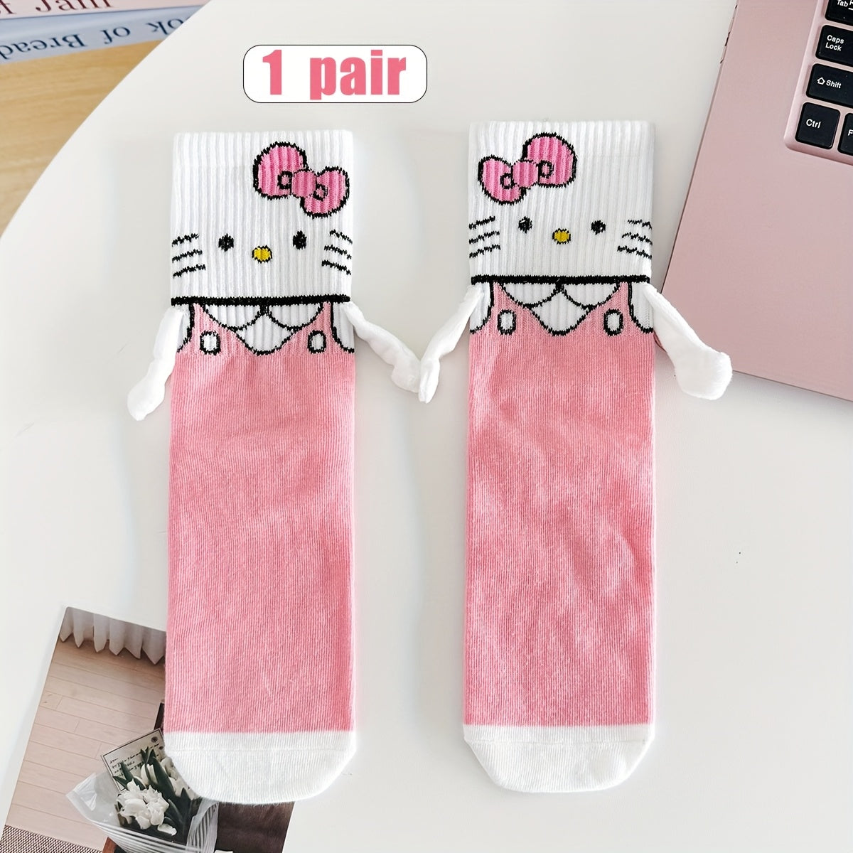 Holding hands Hello kitty socks - Close Up | Pinky Promise