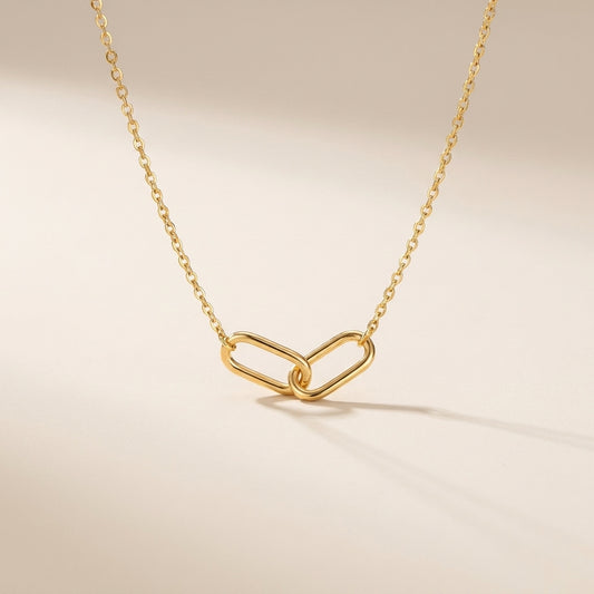 Buy Interlocking Link Necklace – 925 Sterling Silver, Gold Plated at Pinky Promise