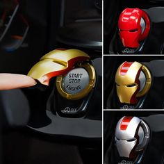 Iron man car start button cover