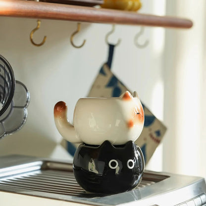 Kawaii Chubby Cat Ceramic Mugs | Pinky Promise