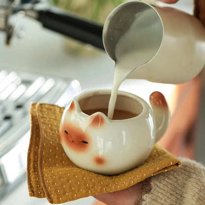 Kawaii Chubby Cat Ceramic Mugs - Photo 13 | Pinky Promise