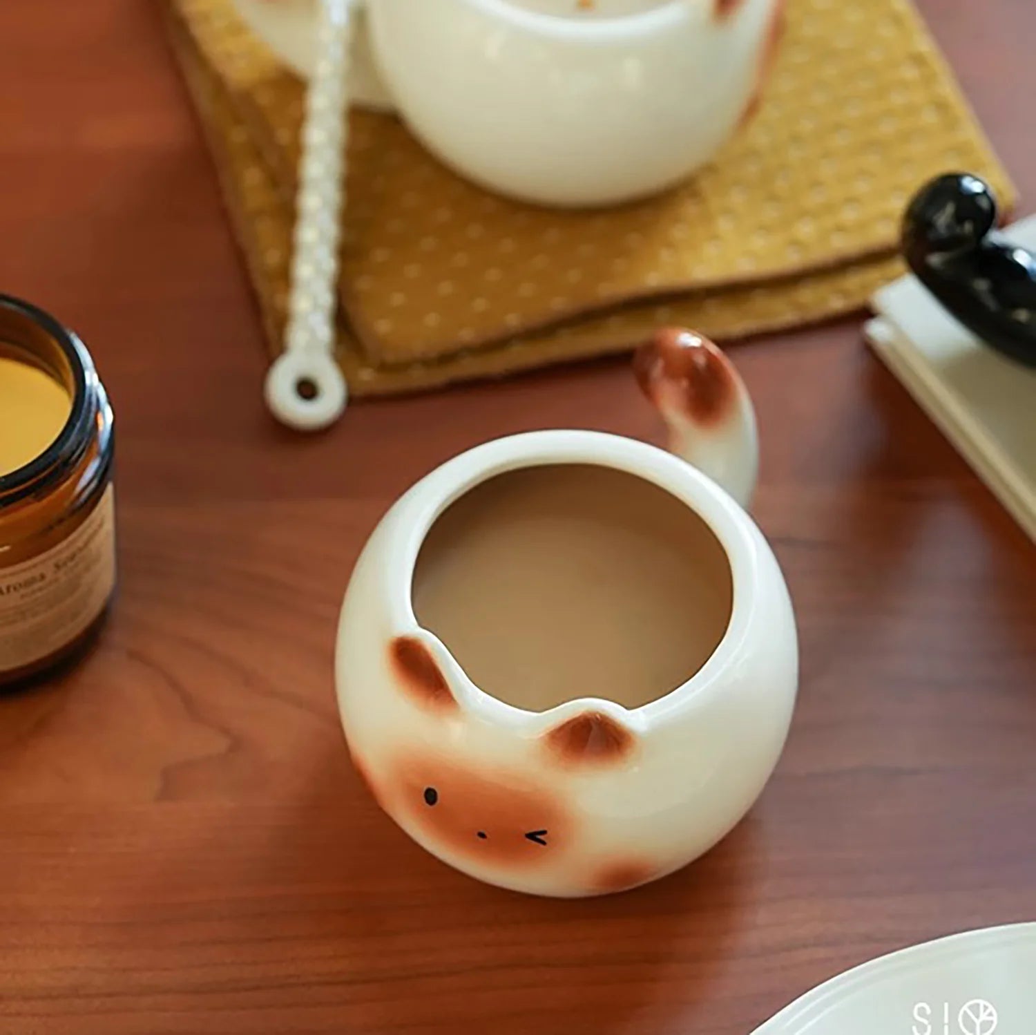 Kawaii Chubby Cat Ceramic Mugs - Photo 14 | Pinky Promise