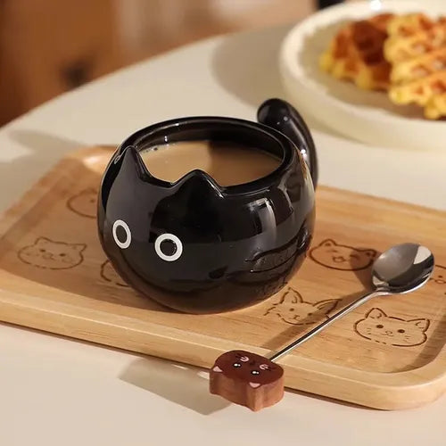 Kawaii Chubby Cat Ceramic Mugs - Photo 4 | Pinky Promise