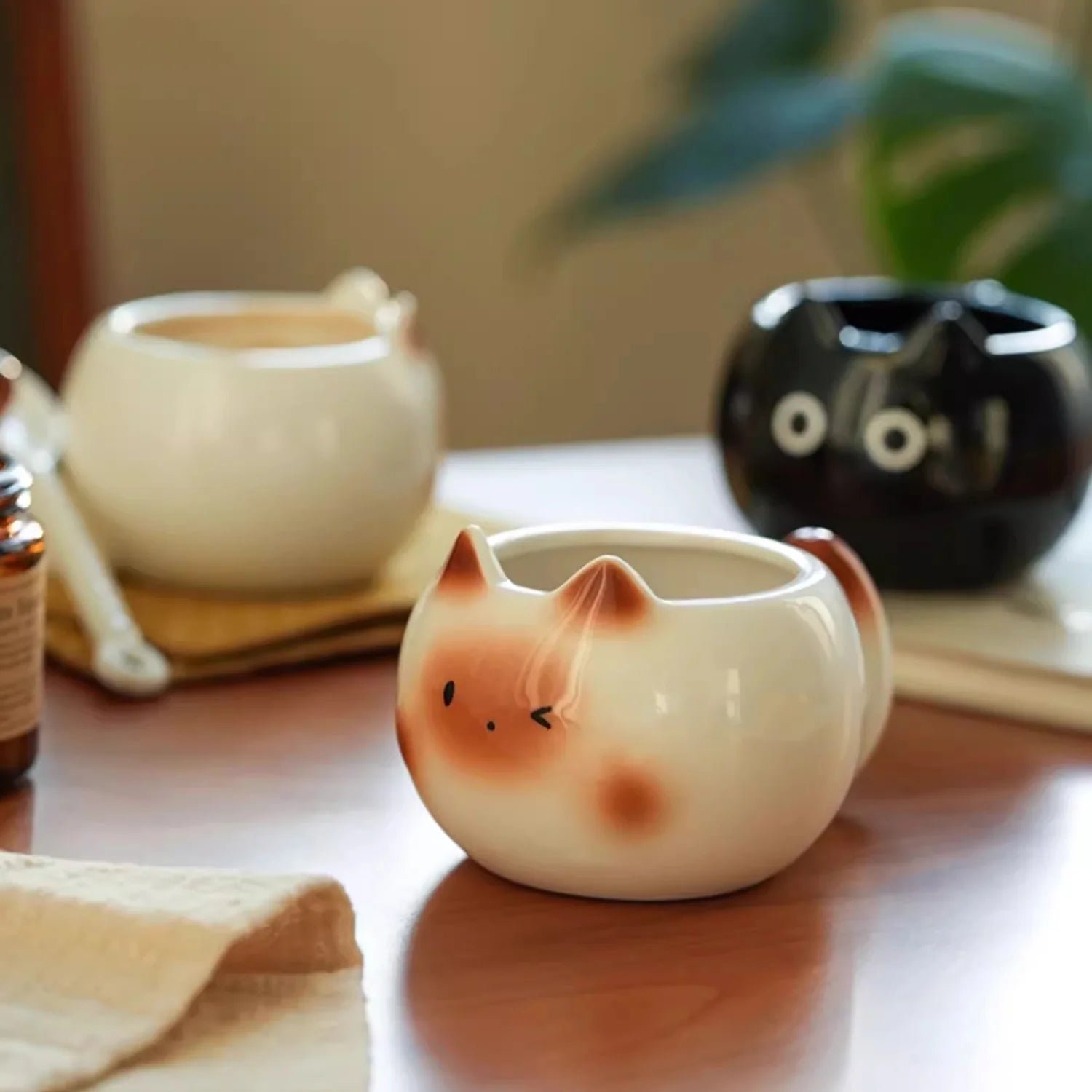 Kawaii Chubby Cat Ceramic Mugs - Photo 6 | Pinky Promise