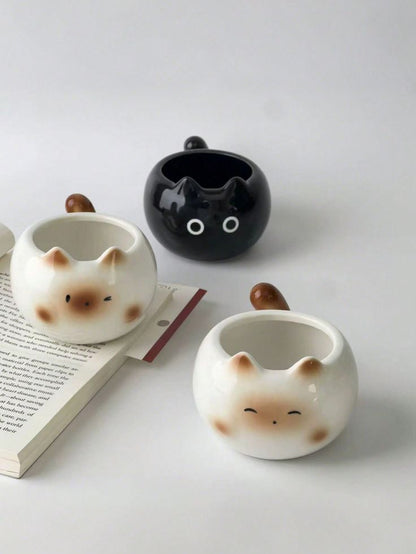 Kawaii Chubby Cat Ceramic Mugs - Photo 7 | Pinky Promise