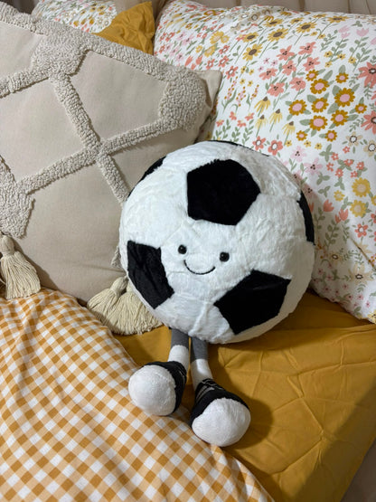 Kawaii Sports Ball Plushies – Basketball & Football - 30 cm - Photo 13 | Pinky Promise