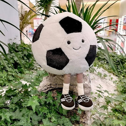 Kawaii Sports Ball Plushies – Basketball & Football - 30 cm - Photo 4 | Pinky Promise