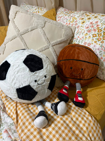 Kawaii Sports Ball Plushies – Basketball & Football - 30 cm - Photo 5 | Pinky Promise