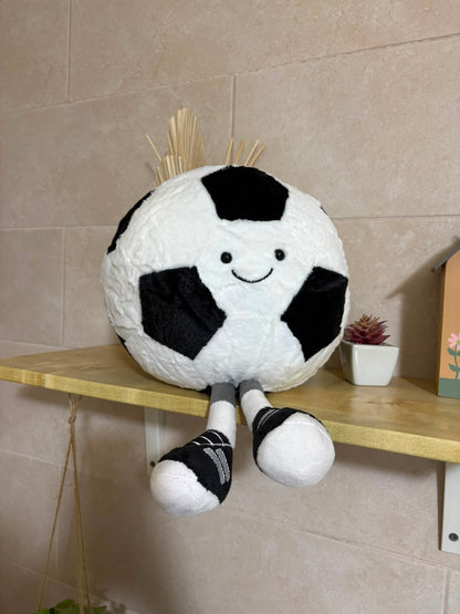 Kawaii Sports Ball Plushies – Basketball & Football - 30 cm - Photo 10 | Pinky Promise