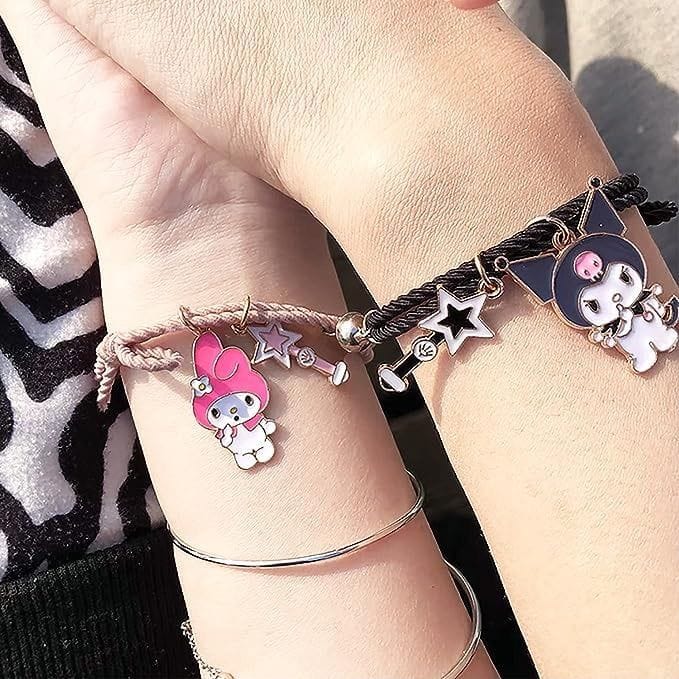 kuromi and melody matching magnetic bracelets | Pinky Promise