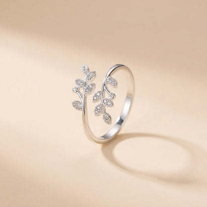 Buy Leaf Branch Open Ring - 925 Sterling Silver at Pinky Promise