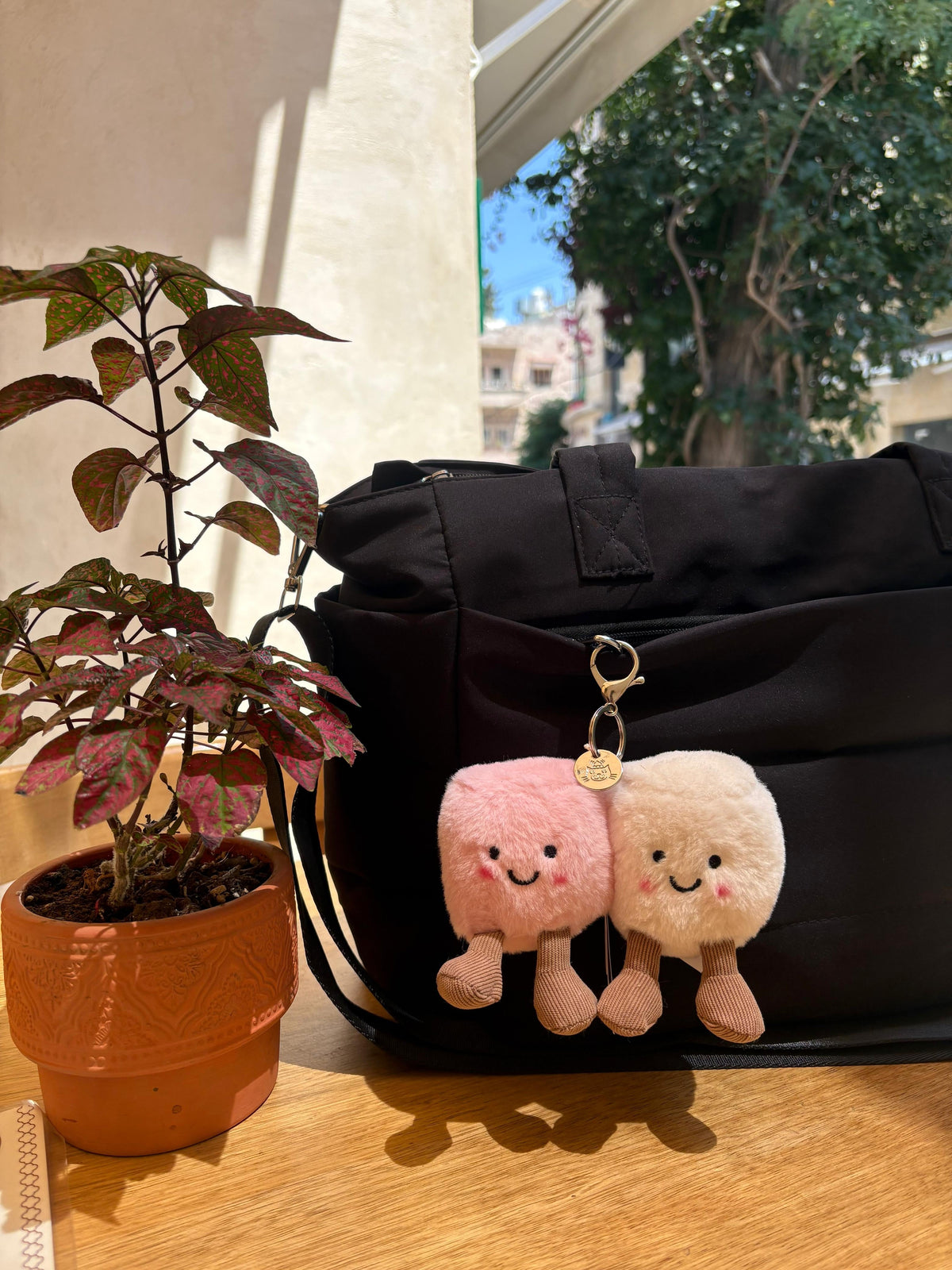 Marshmallow plush keychain - 10 cm | Pinky Promise
