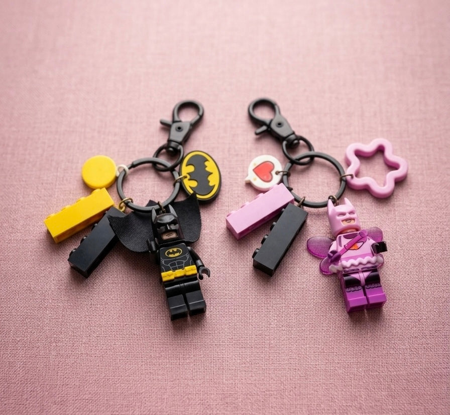 Matching batman Keychains set - Close Up | Pinky Promise