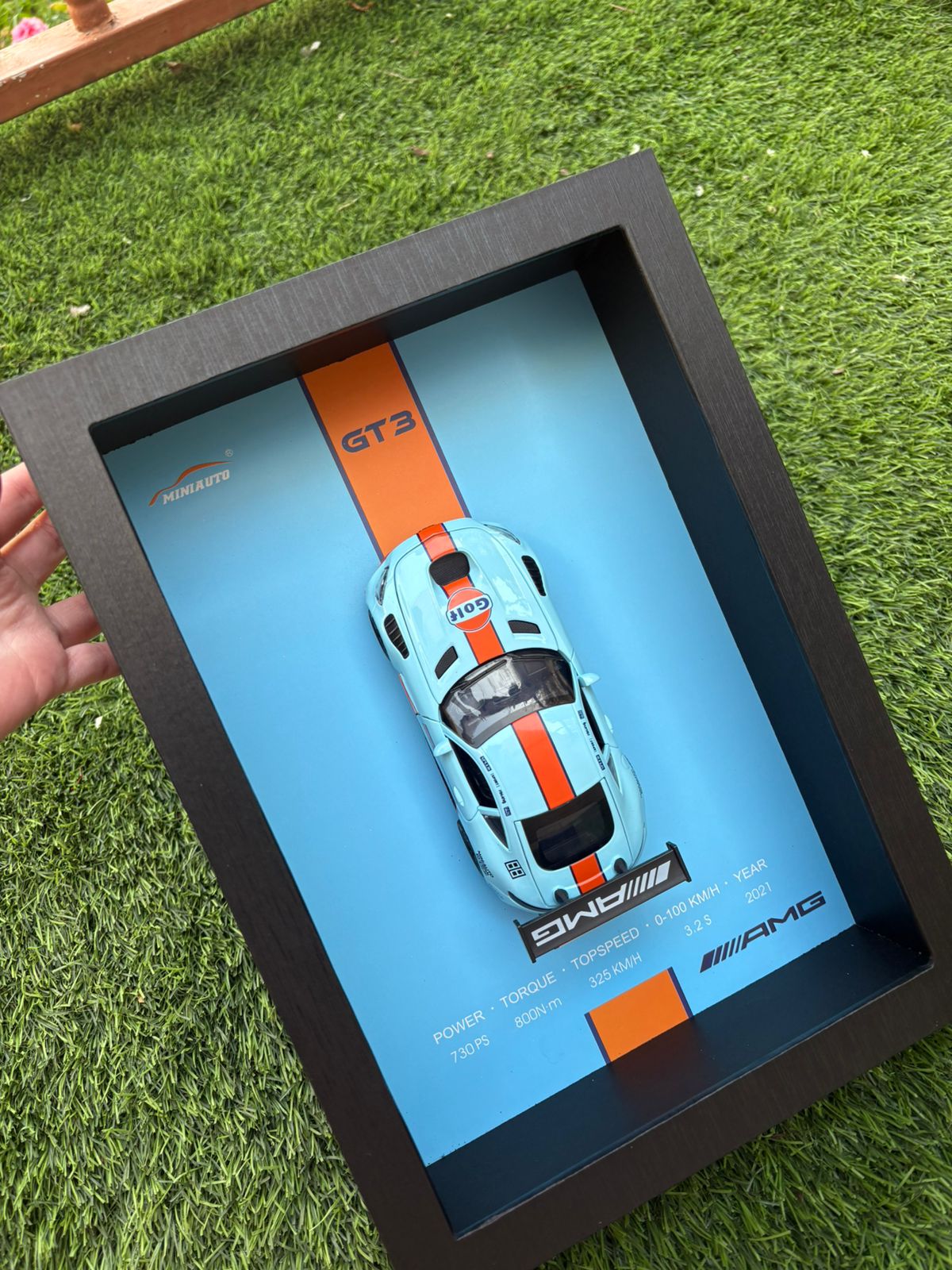 Mercedes - AMG GT3 – 3D Framed Diecast Wall Art (32cm x 23cm) | Pinky Promise