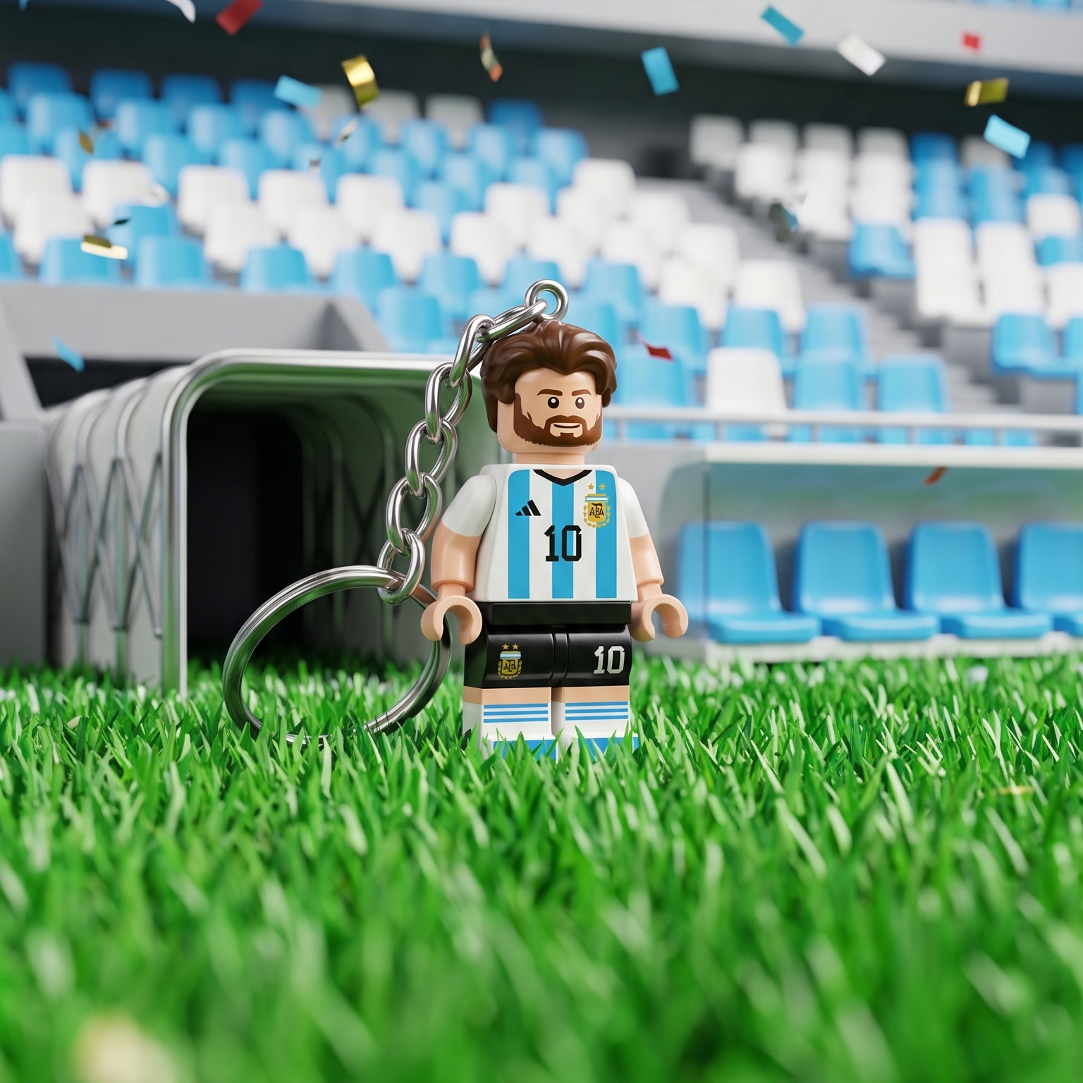 Messi - Argentina football Keychain - Close Up | Pinky Promise