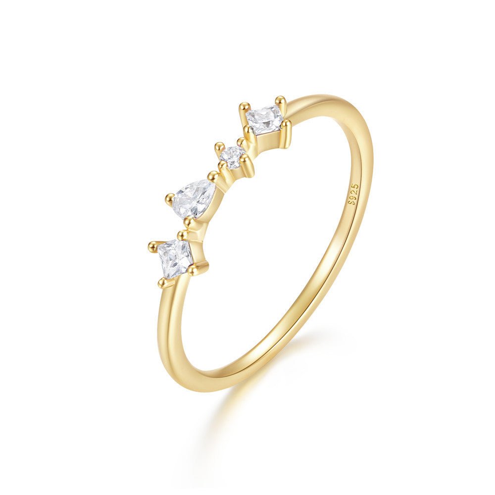 Mixed Gemstone Cluster Ring – 925 Sterling Silver, Gold Plated - Photo 17 | Pinky Promise
