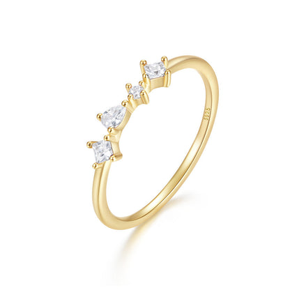 Mixed Gemstone Cluster Ring – 925 Sterling Silver, Gold Plated - Photo 17 | Pinky Promise