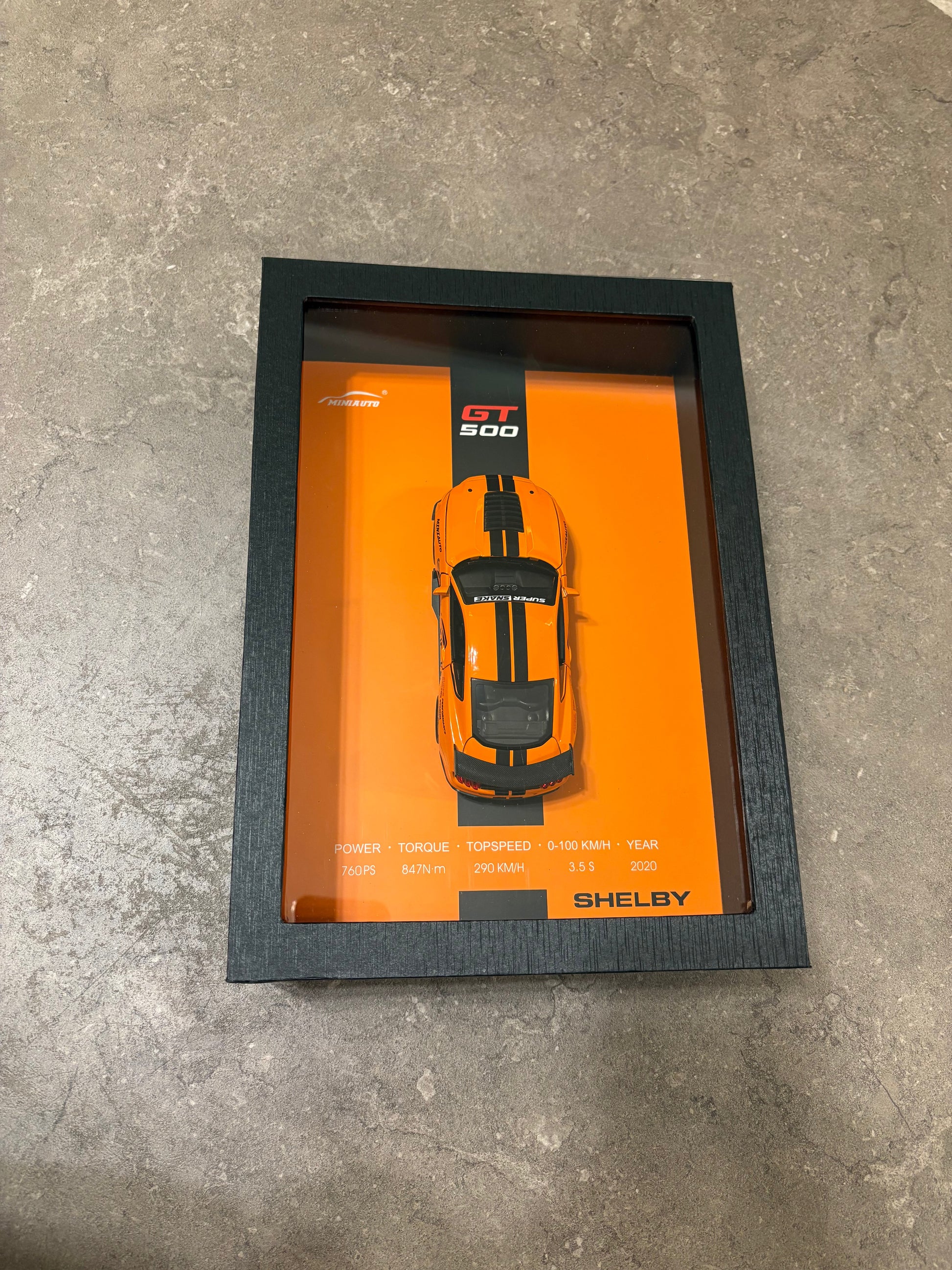Mustang Shelby GT500 3D Shadow Box Wall Art (Orange) – 32cm x 23cm - Photo 11 | Pinky Promise